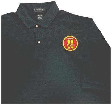 OMS Polo Shirt mit gesticktem OMS Logo /schwarz